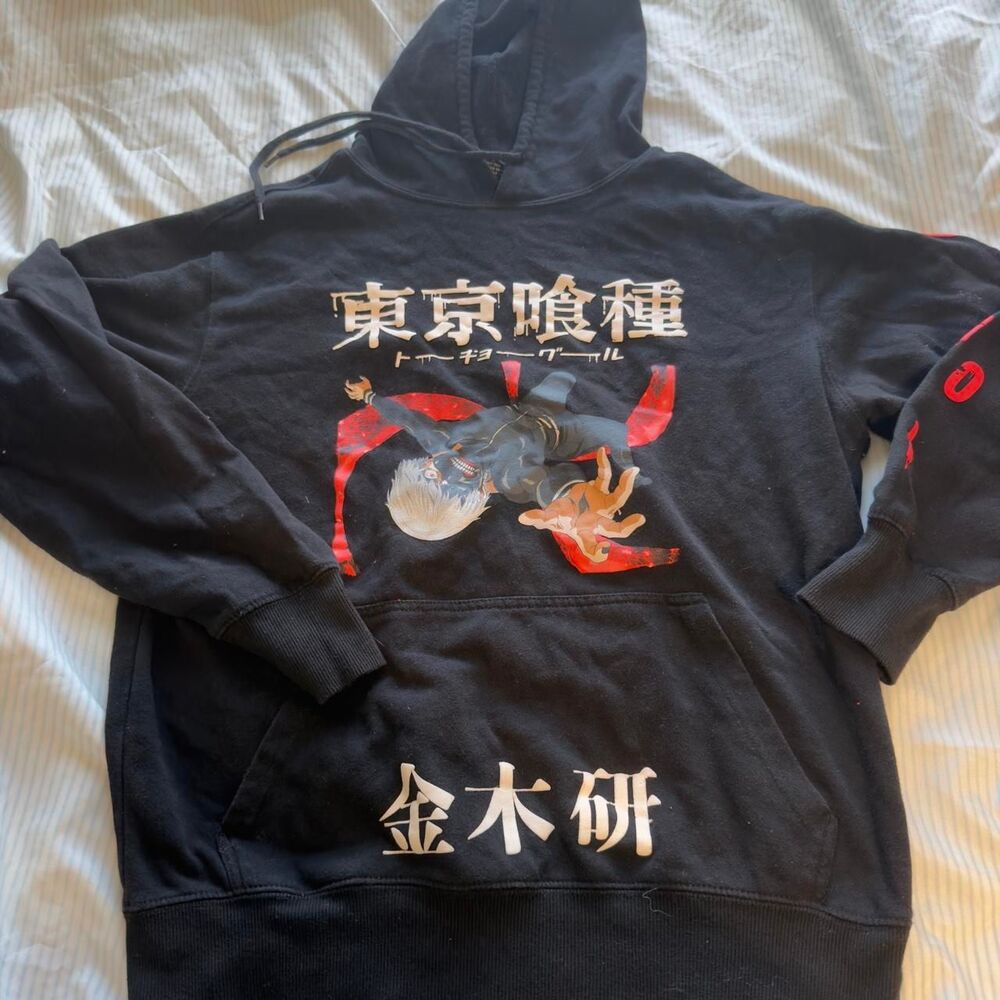 Tokyo Ghoul black hoodie Size M #anime #ghoul